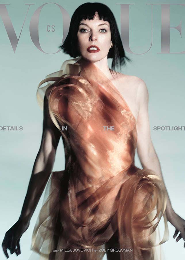 Milla Jovovich in Lever Couture for Vogue CS March issue